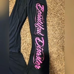 Beautiful Disaster Flare Leggings size: Large